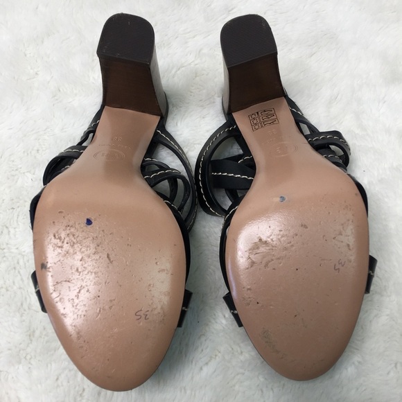 Veronica Beard Womens Black Leather Strappy Sandals Size 38 - Picture 12 of 13